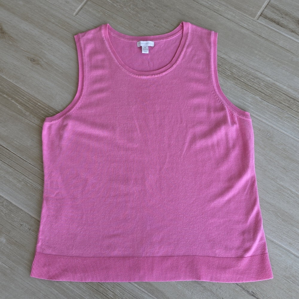Charter Club Pink Sleeveless Knit Tank Size XL